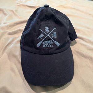 Roots Navy Logo Baseball Cap